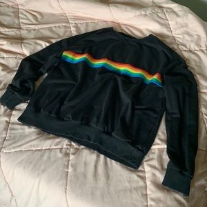 Rainbow&black sweater